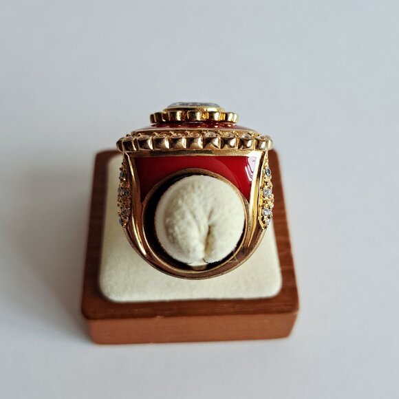 New Women's Red Resin Cubic Zirconia Ring Size 7 - Picture 8 of 13